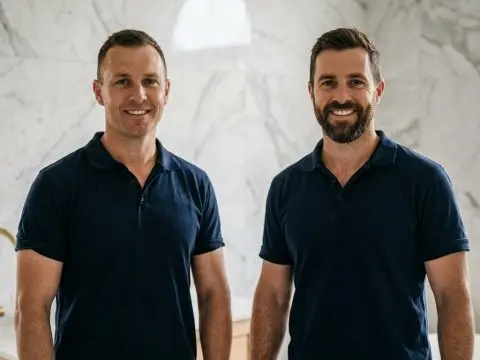 The M&L Bathroom Renovations team in a completed bathroom